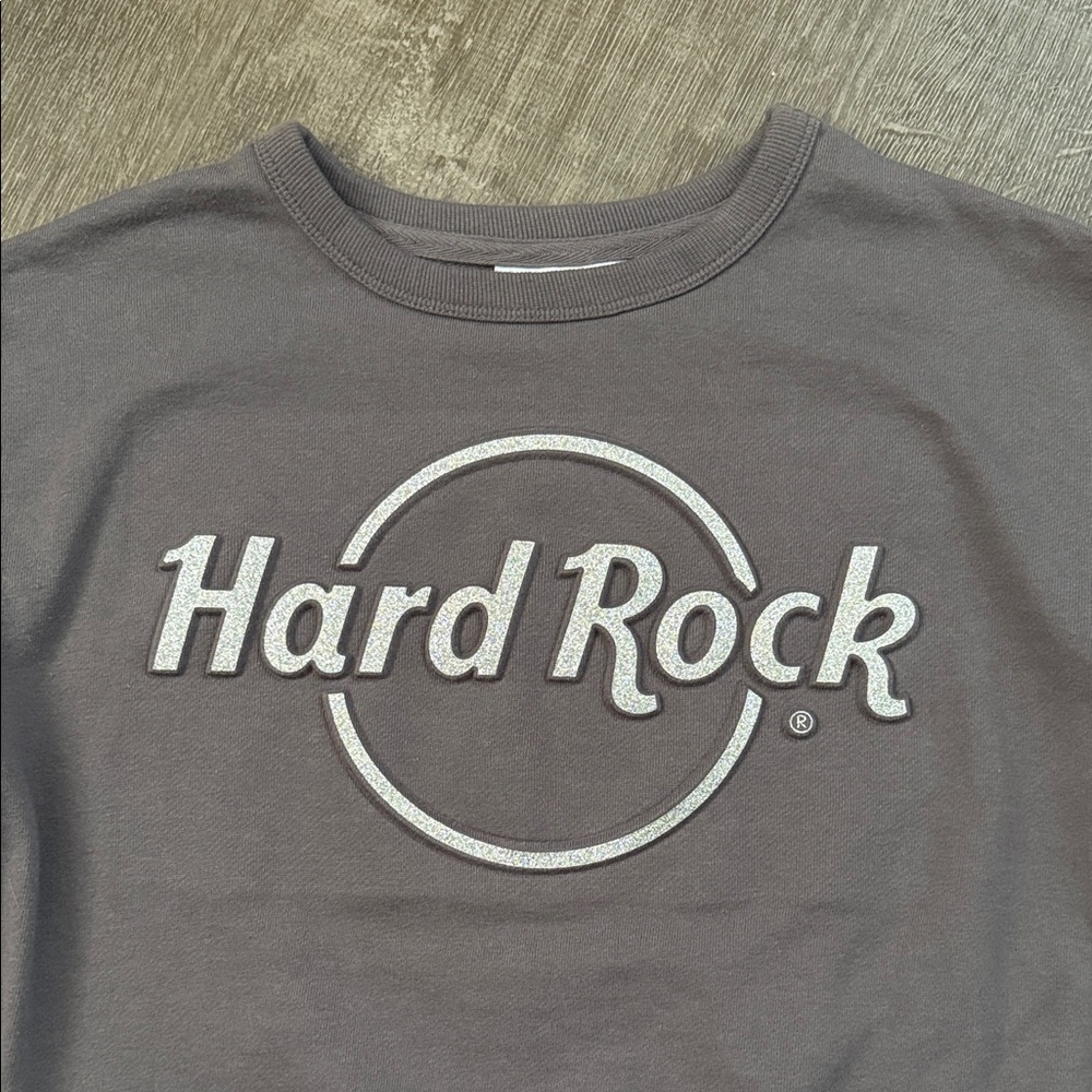 Hard Rock Crewneck Sweatshirt in Dusty Gray XS - Picture 3 of 5
